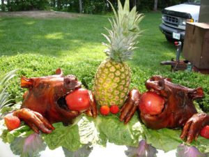 A lavish food spread made by King's Korner for a personal Richmond event
