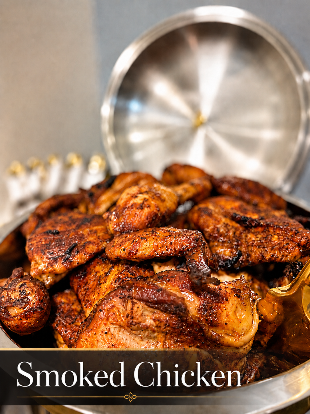 Smoked chicken catering entree